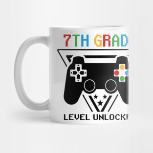 7th Grade Level Unlocked First Day of School Video Gamer Mug